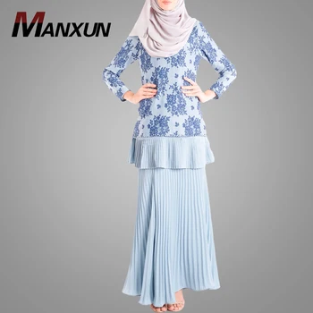 Terbaru Desain Renda Baju Kurung Moden Sifon Lipit Rok Untuk Wanita Muslim Malaysia Tradisional Pakaian Buy Renda Baju Kurung Modenbaju Kurung