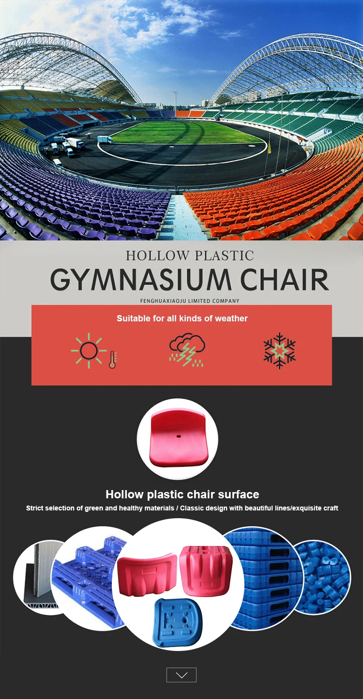 Factory Direct Sale Plastic Bleachers Seating Bleacher Chairs Stadium