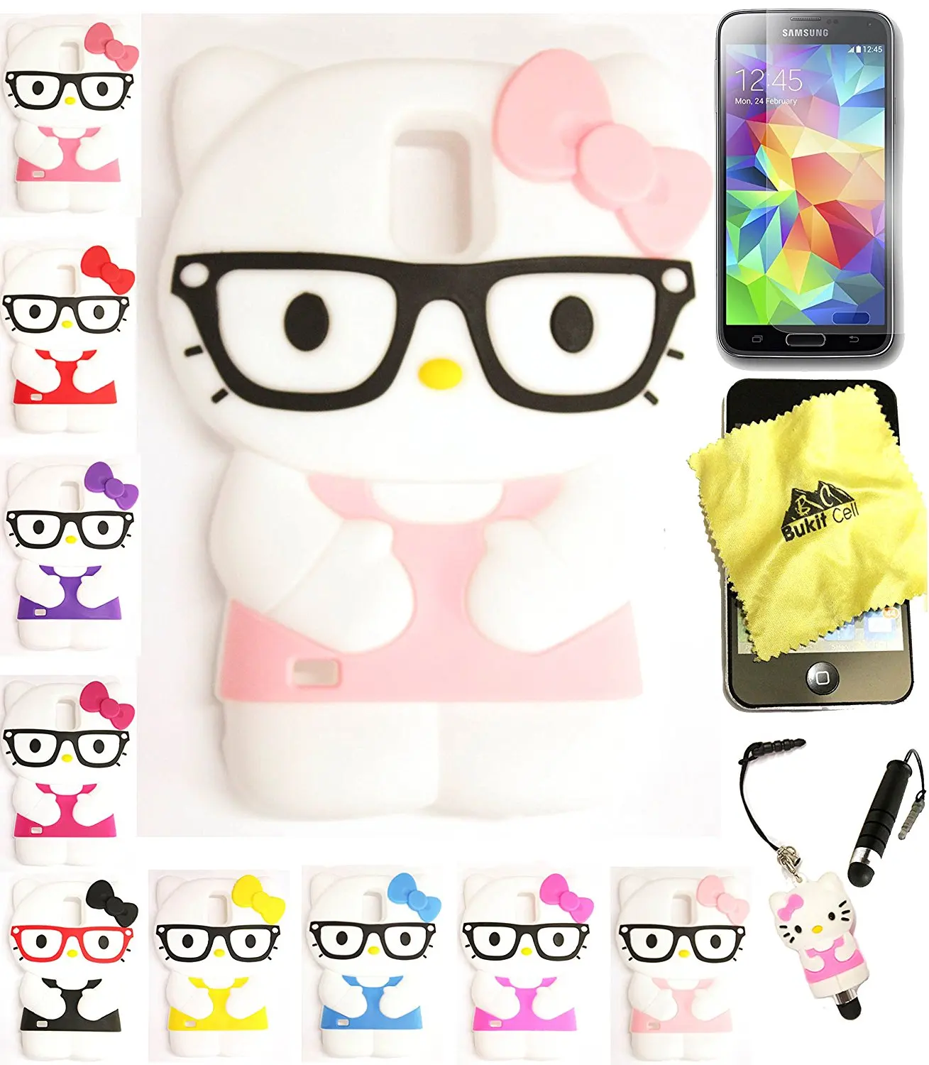 Buy Hello Kitty Nerd Glasses Face Pink Vinyl Decal Sticker