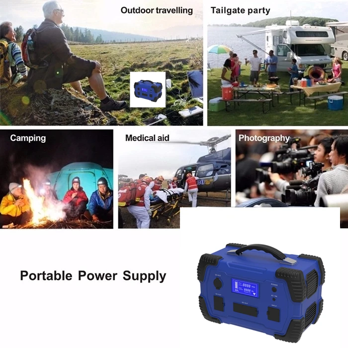 MIQ portable solar power station 460w modified sine wave inverter 125000mah power bank charging station - ANKUX.COM
