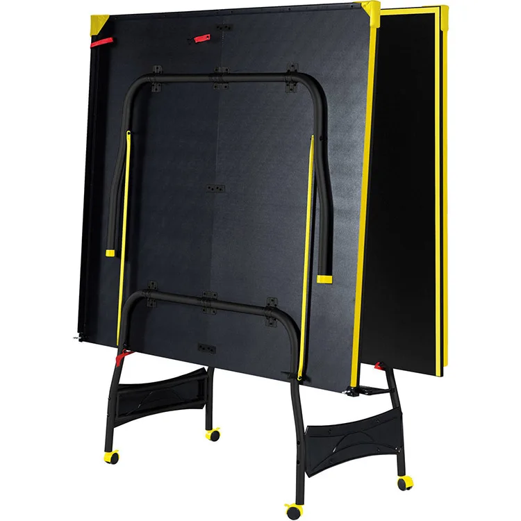 Fashionable Movable Ping Pong Table Black Foldable Table Tennis Table