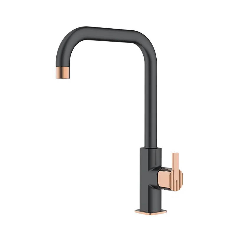 Modern Rose Gold Brass Kitchen Faucet Black Kitchen Tap Buy Kitchen