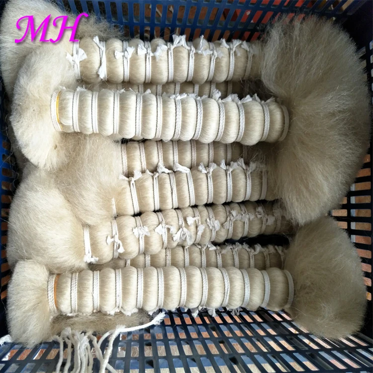 Washed Natural White Beard Yak Tail Hair 428inch All Available White