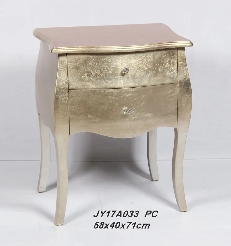 Vintage Furniture Five Draws Chest Wooden In Champaign Gold Foil Color Buy Decorative