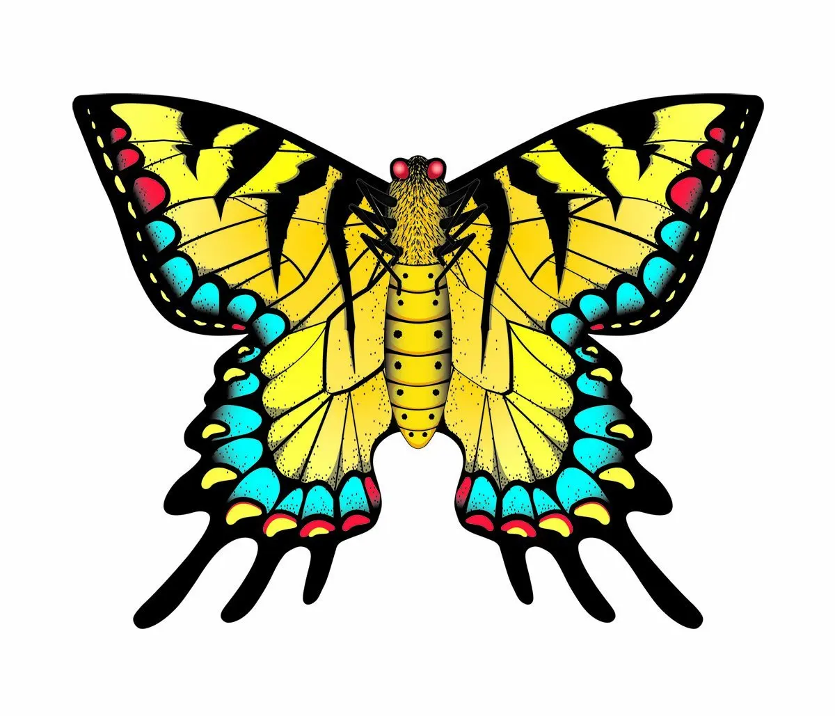 Воздушный змей бабочка Монарх