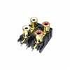 4 pin RCA right angle AV jack /Connector manufacture CuSn plated