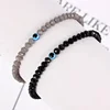 Black Acrylic Beads With Blue Evil of Eye Bracelet Charm Mysterious Beads Bracelet Gift For Women Men's Bracelets & Bangles