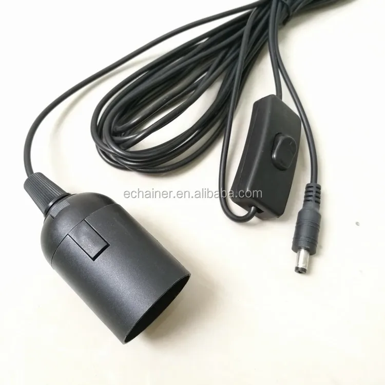 E27 Holder 5521 Dc Power Plug Cable Cord With 303 On Off Switch For E27 ...