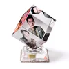 Custom Rotary Crystal Cube Photo Frame For Wedding Gift Souvenirs