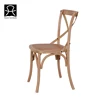 Vintage X cross back oak dinning chair solid wood chair