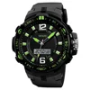 Luxury SKMEI Men 1273 Big Dial PU Strap Chronograph Alarm Date Multifunctional Analog Digital Wrist Watches