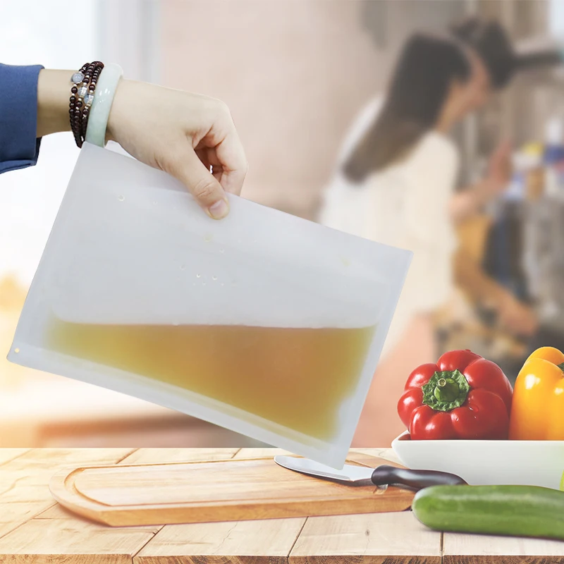 New Design Eco Friendly Reusable Food Storage Bags Airtight Bpa Free