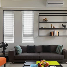 Polyester motorized zebra window blinds with remote control