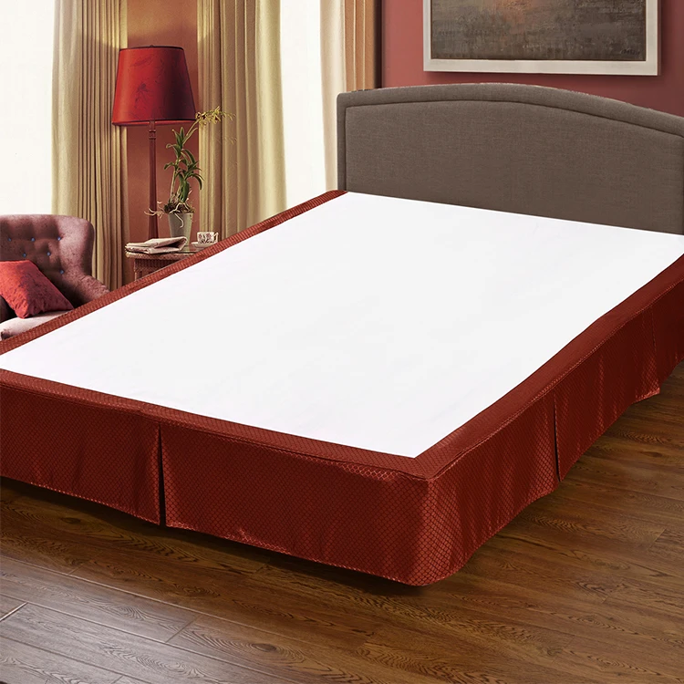 OEM & ODM washable plain Woven bed skirt for hotel usage