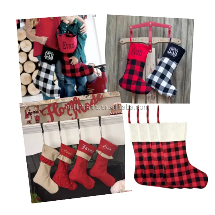 buffalo plaid sock