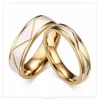 PRIMERO Latest gold plated jewelry stainless steel couple finger rings titanium steel simple style designs gold ring LVR015