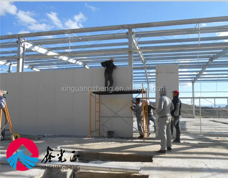 large span prefabricated insulated steel warehouse