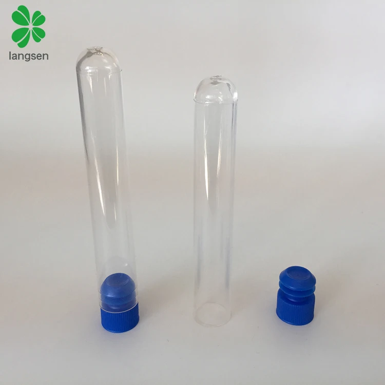 Clear test tubes with plug lids
