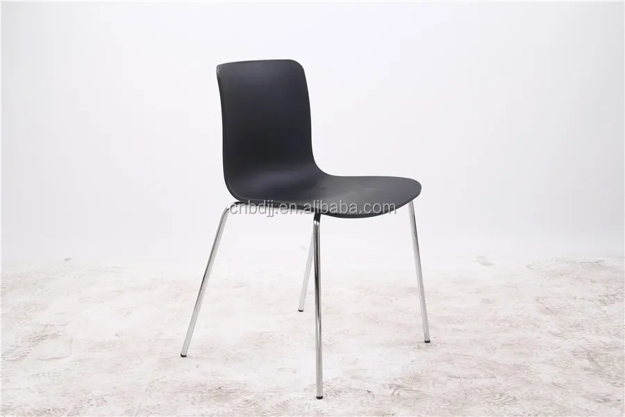 De color barato silla plastico modernas con patas de metal cromado ... Silla sslon acero plastico mofernas