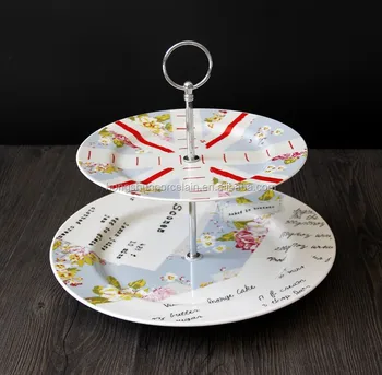 white porcelain 2 tiers cake stand buy white porcelain 2 tiers
