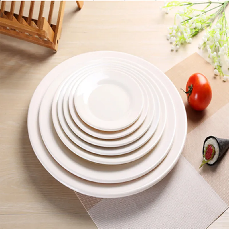Melamine Dinnerware Wholesale Round Plastic Wide Rim Charger Plate