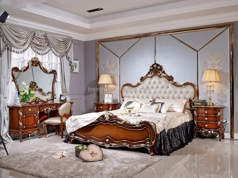 Italienischen stil massivholz schlafzimmer möbel set, antiken ... Antike schlafzimmer betten