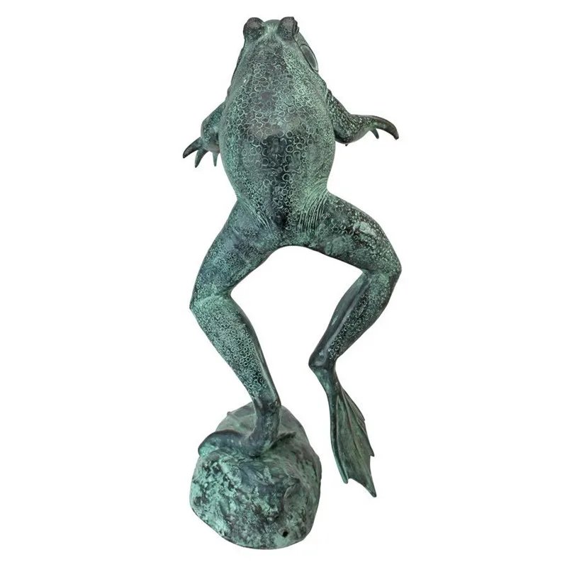 Custom Garden Decoration Life Size Brass Bronze Frog Statue Water ...