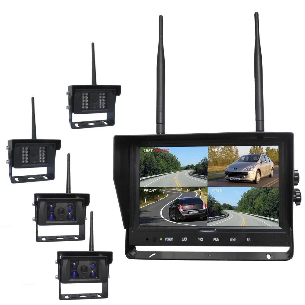 800 X 3 (rgb) X 480 Digital Screen 9inch Wireless Rear View Tow Truck ...