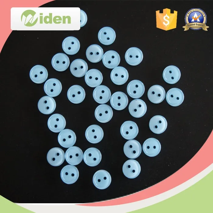 Two Holes Free Sample Available Sky Blue Color Resin Button