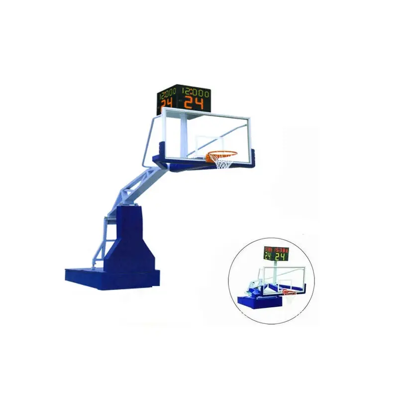 Adjustable outdoor electric hydraulic basketball hoop wall mount goal