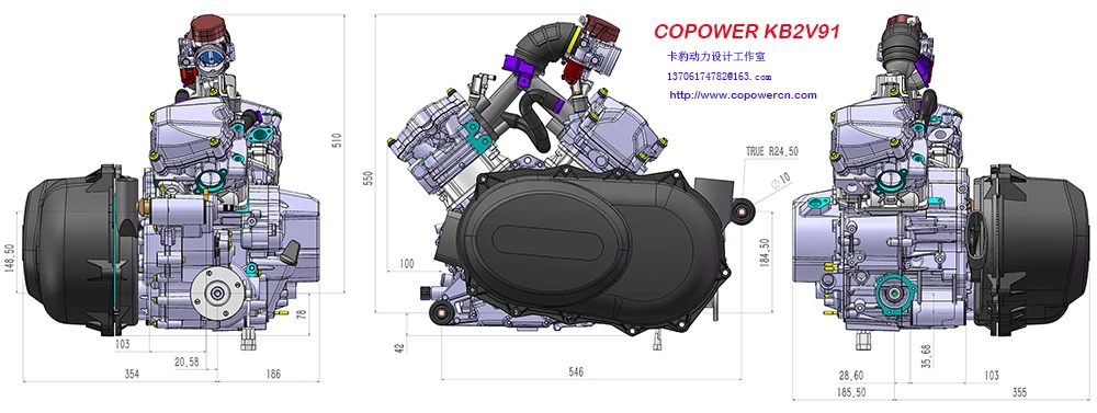 KB2V91-800CC ATV Engine 4X4 Water-cooled,EFI,CVT+ H-L-N-R-P (Direct factory).jpg