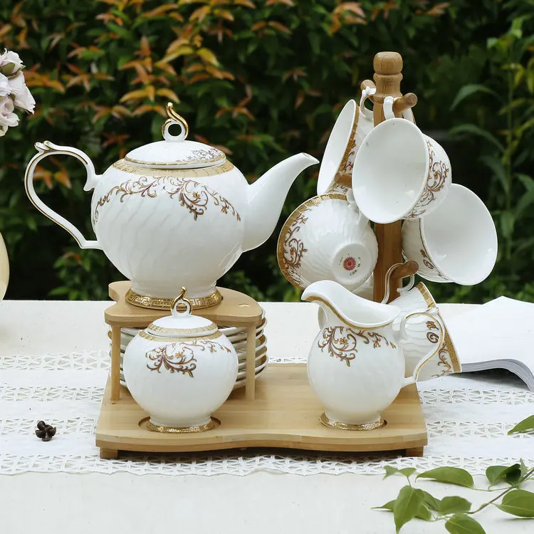 New Textured Design Modern Persian Tea Sets Fine Pakistan Bone China