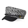 Fashionable hot sale leopard woollen girls flap top baseball cap