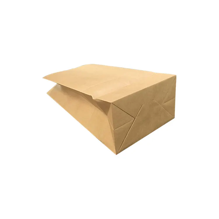 100 Compostable Recycled Durable Brown Kraft Paper Lunch Bags For Snack Takeaway Bread