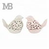 Graceful appearance hallow-out designs pearlized garden decor ceramic bird ornaments
