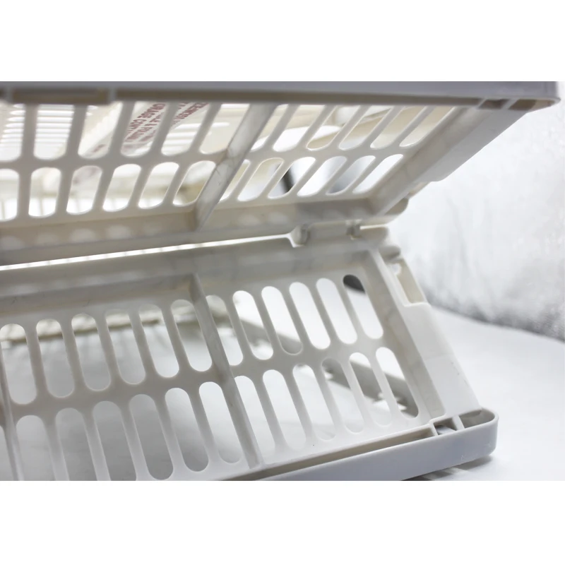 Kualitas luhur plastik PP tilepan karanjang plastik Foldable balanja piknik laundry Basket Jeung mawa handles