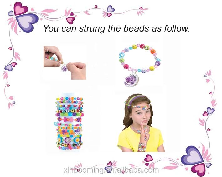 Fashion diy wear jewelry beads necklace designs jewelry set for girl toys