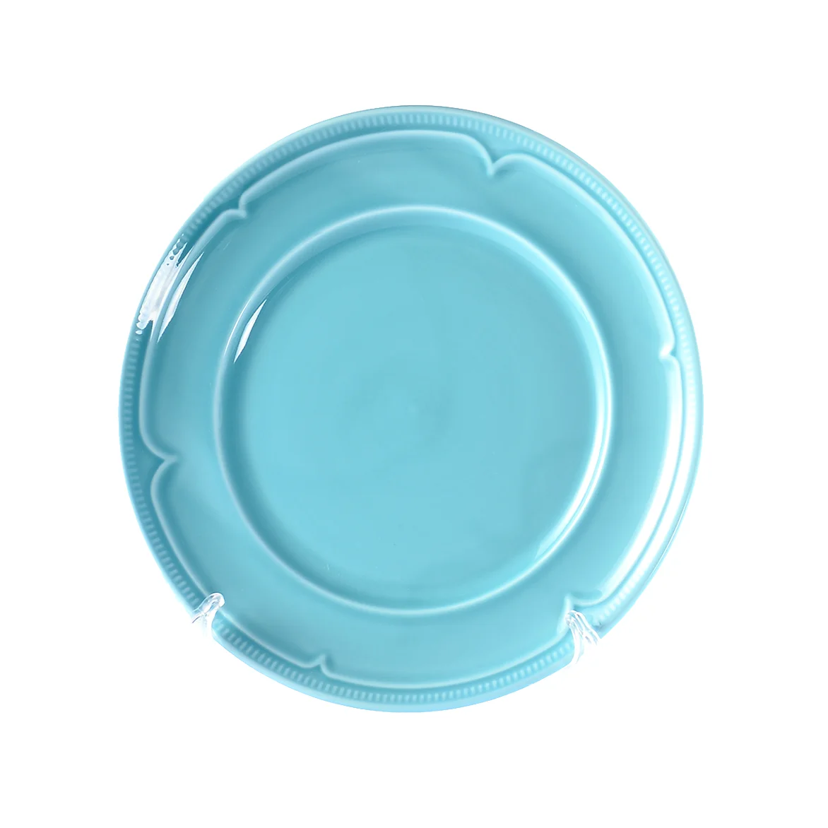 Hot Sale European Mediterranean Blue Color Glazed Dinner Crockery Hotel