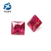 hot-selling environmental square shape princess cut red synthetic ruby