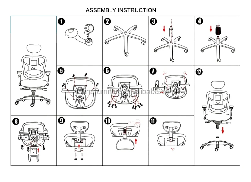 realspace densey mid back chair assembly instructions