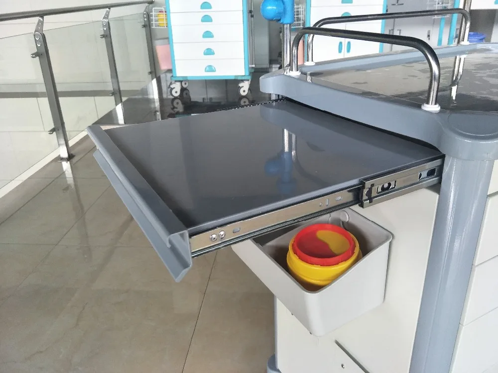 hospital furniture ABS plastic medicine nursing trolley