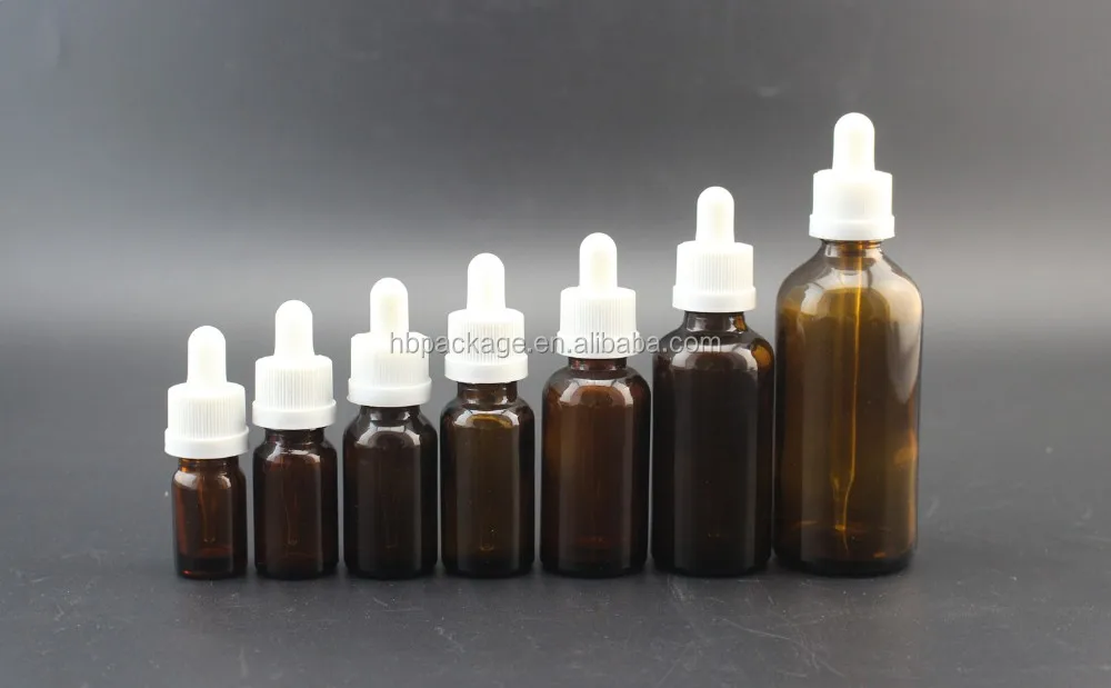 Wholesale 10ml Amber Color Glass Dropper Bottle For Cosmetics Essential
