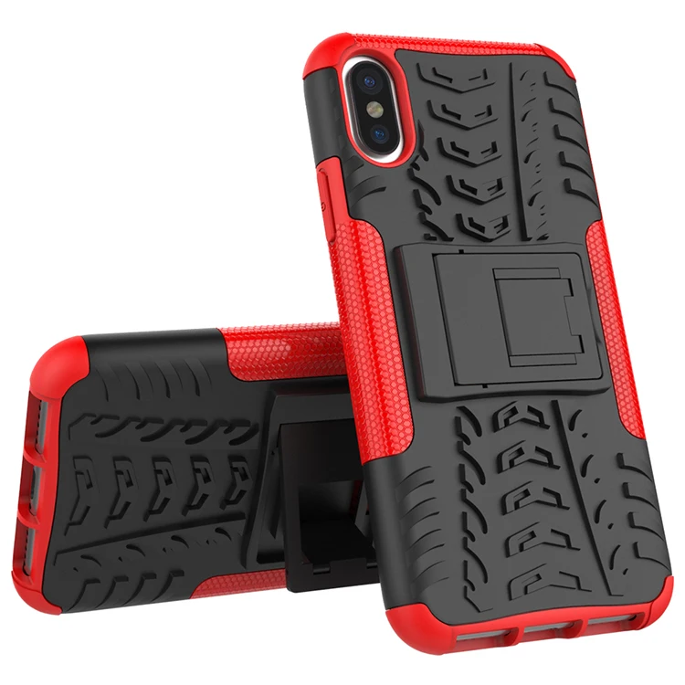 shockproof phone case for iphone x case kickstand phone cover for iphone x dual layer case