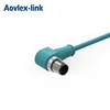 m12 cable connector 4pin male female A-code m12 circular connector ip67 waterproof customized molded cable
