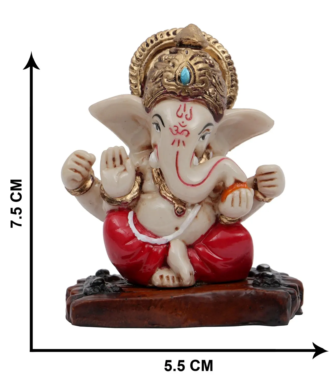 Affaires Ideal Gift Ideal Gift to Your Loved Ones G-411 Lord Ganesh Ganpati Idol for car/Office Decor 