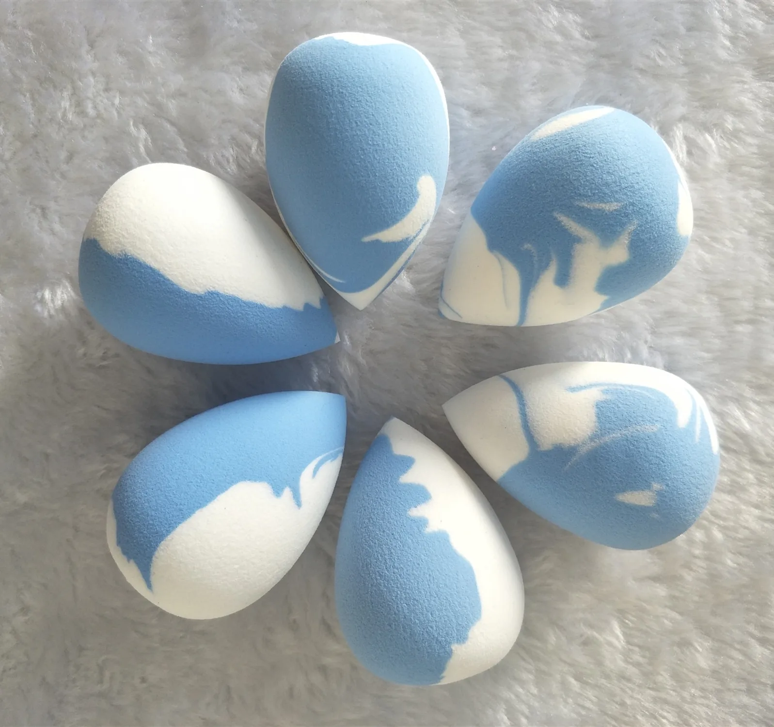 Blue And White Blend Sponge Large Size Soft Makeup Sponge 2 Color