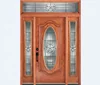 Luxury Solid Wood Oval Glass Entry Doors