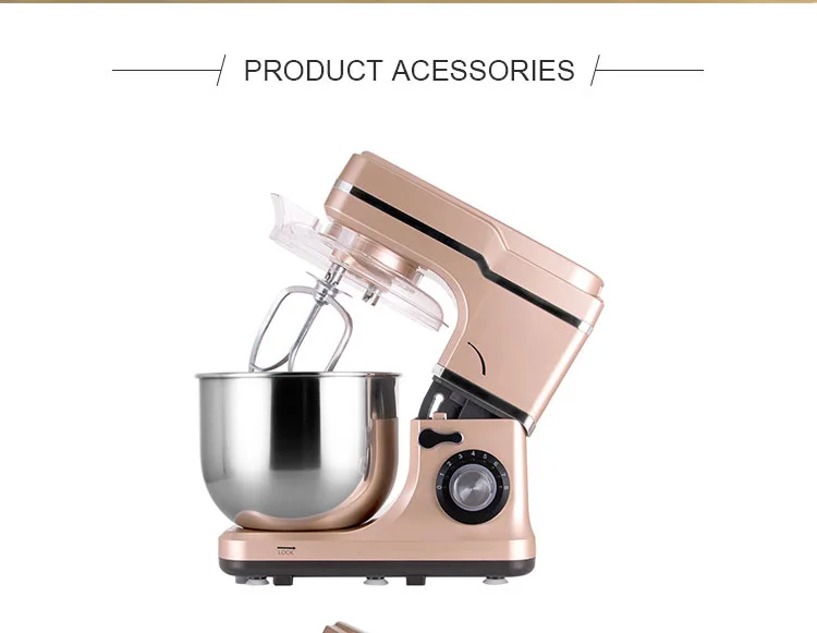 6l stand food mixer automatic food transparent splash cover mixer stainless steel