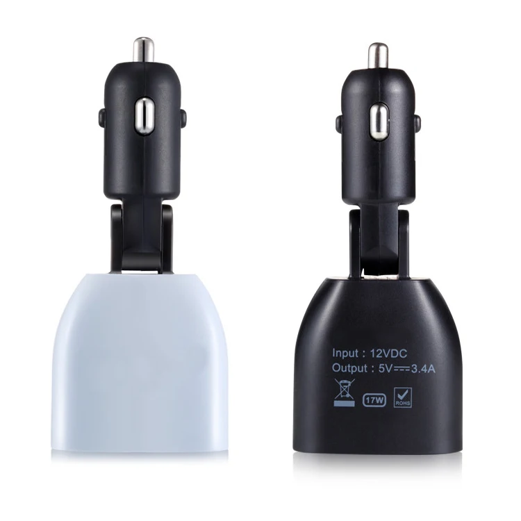 High quality qc3.0 gps dual usb car charger led display for smartphone