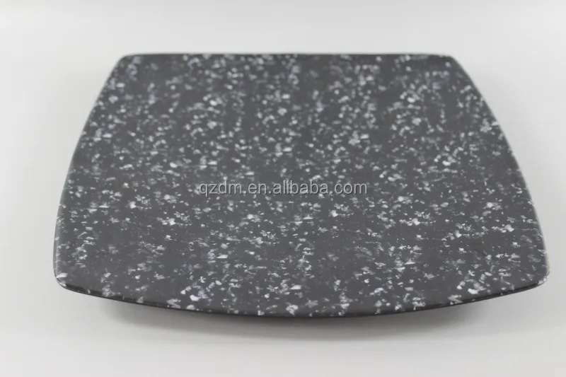 Black Plastic Cake Dishes Melamine Dinner plate Set